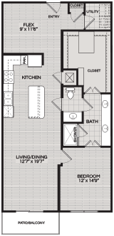  Floorplans A2 1 BEDROOM 1 BATH