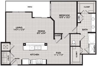  Floorplans A3 1 BEDROOM 1 BATH
