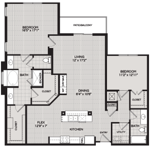  Floorplans B4 2 BEDROOM 2 BATH
