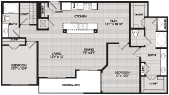  Floorplans B5 2 BEDROOM 2 BATH