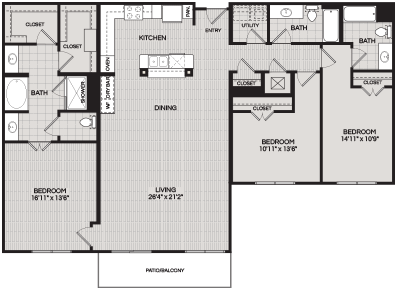  Floorplans C2 3 BEDROOM 3 BATH