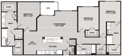  Floorplans C4 3 BEDROOM 3 BATH
